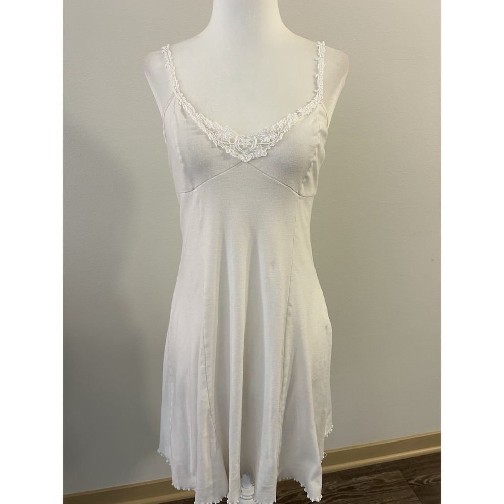 Vintage Victoria's Secret White Cotton Lace Dress 2002 Y2K Coquette Feminine